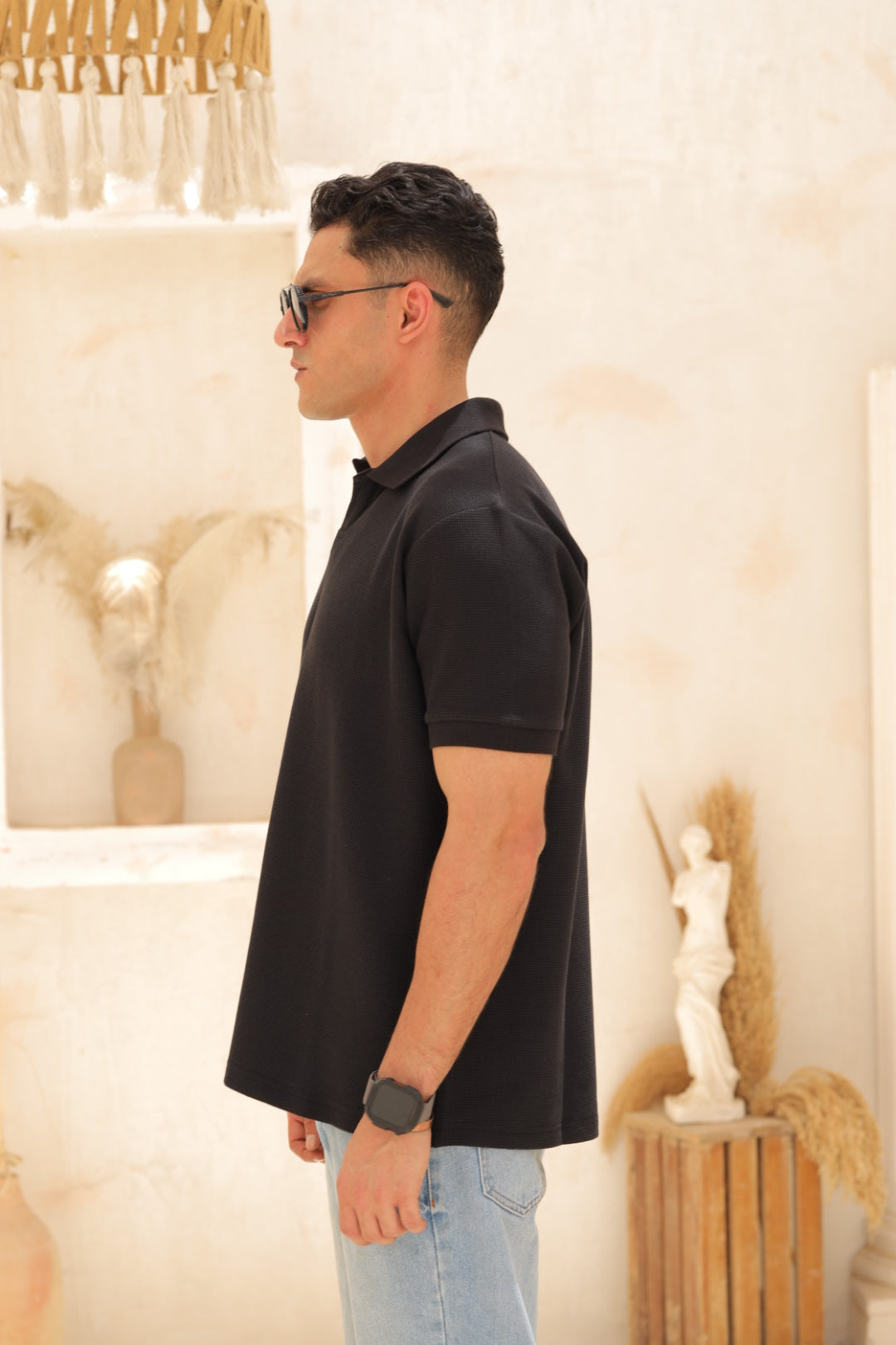 Buttonless Polo - Black