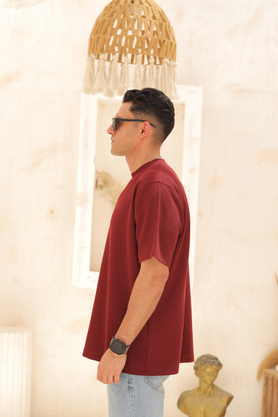 Round T-shirt - Burgundy