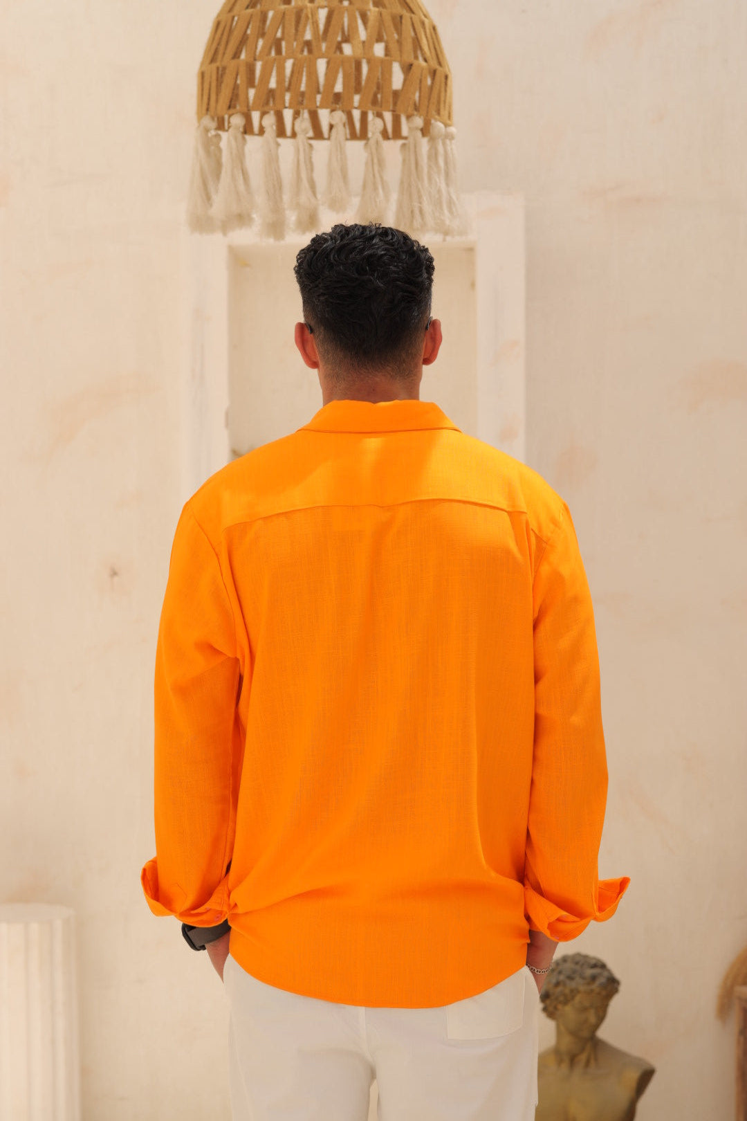Linen Shirt - Orange