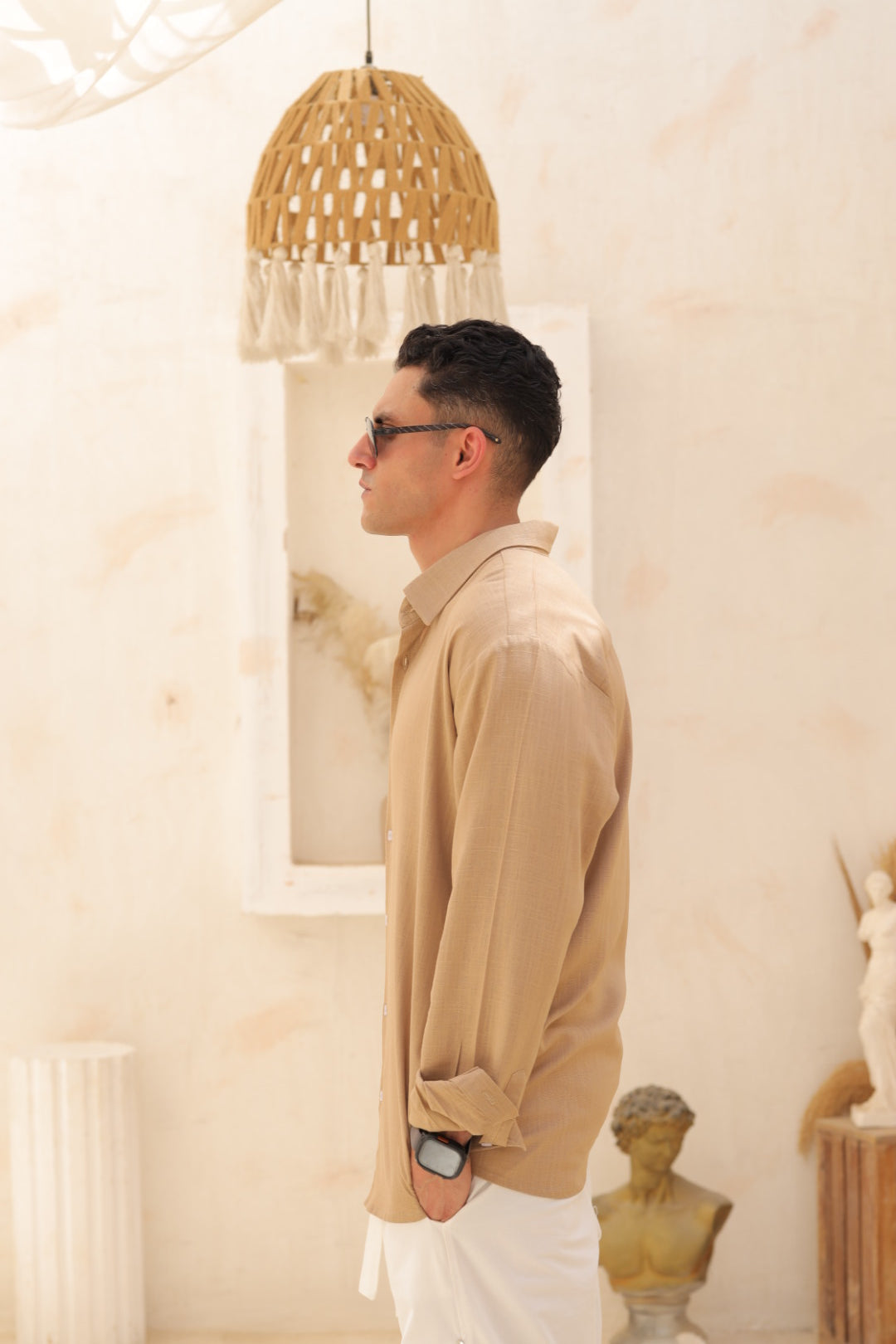 Linen Shirt - Cafe