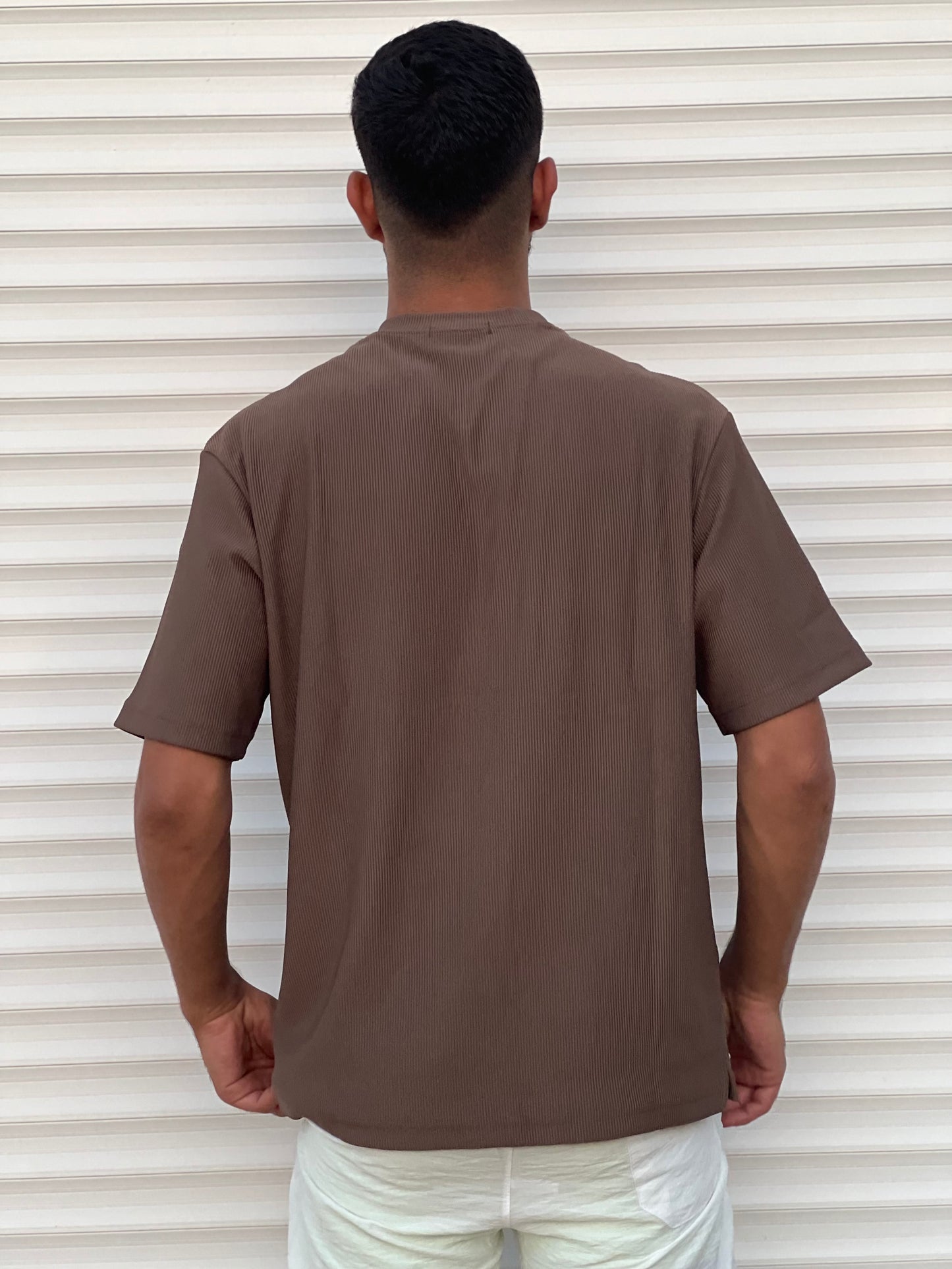 Oversized Basic T-shirt Brown