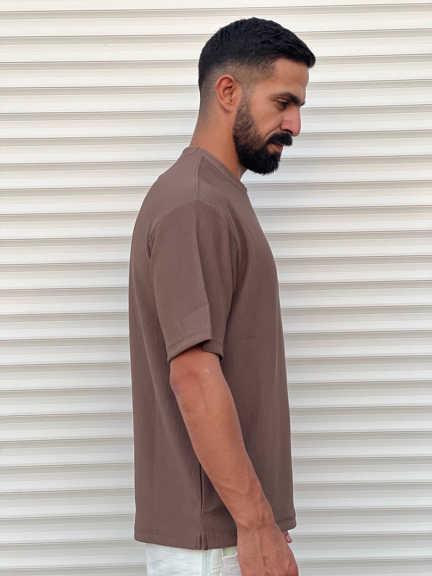 Oversized Basic T-shirt Brown