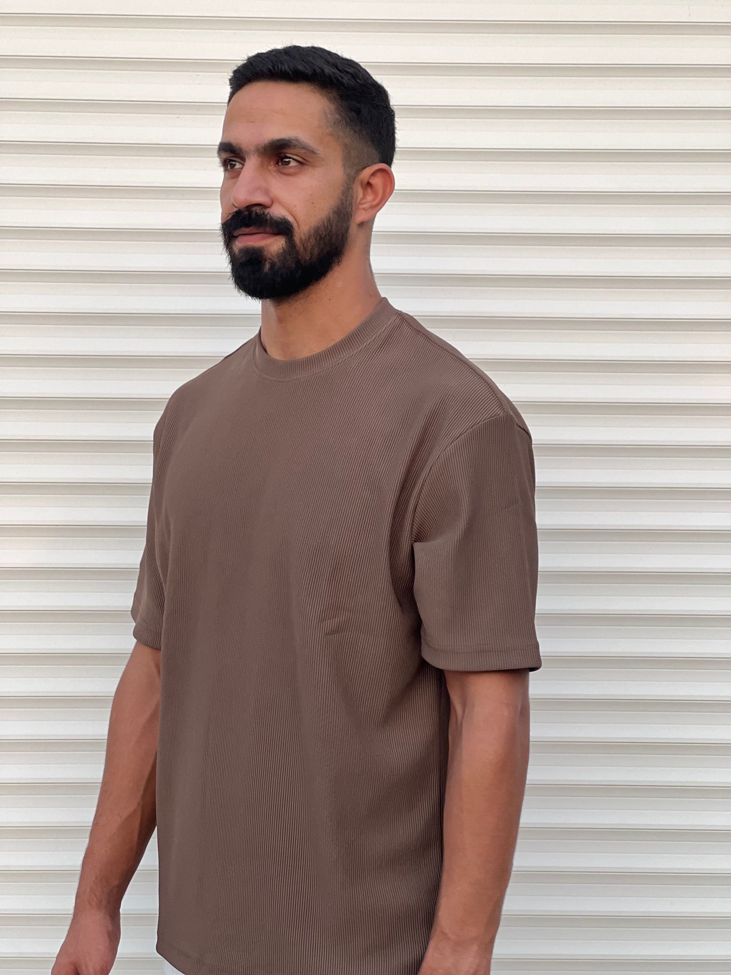 Oversized Basic T-shirt Brown