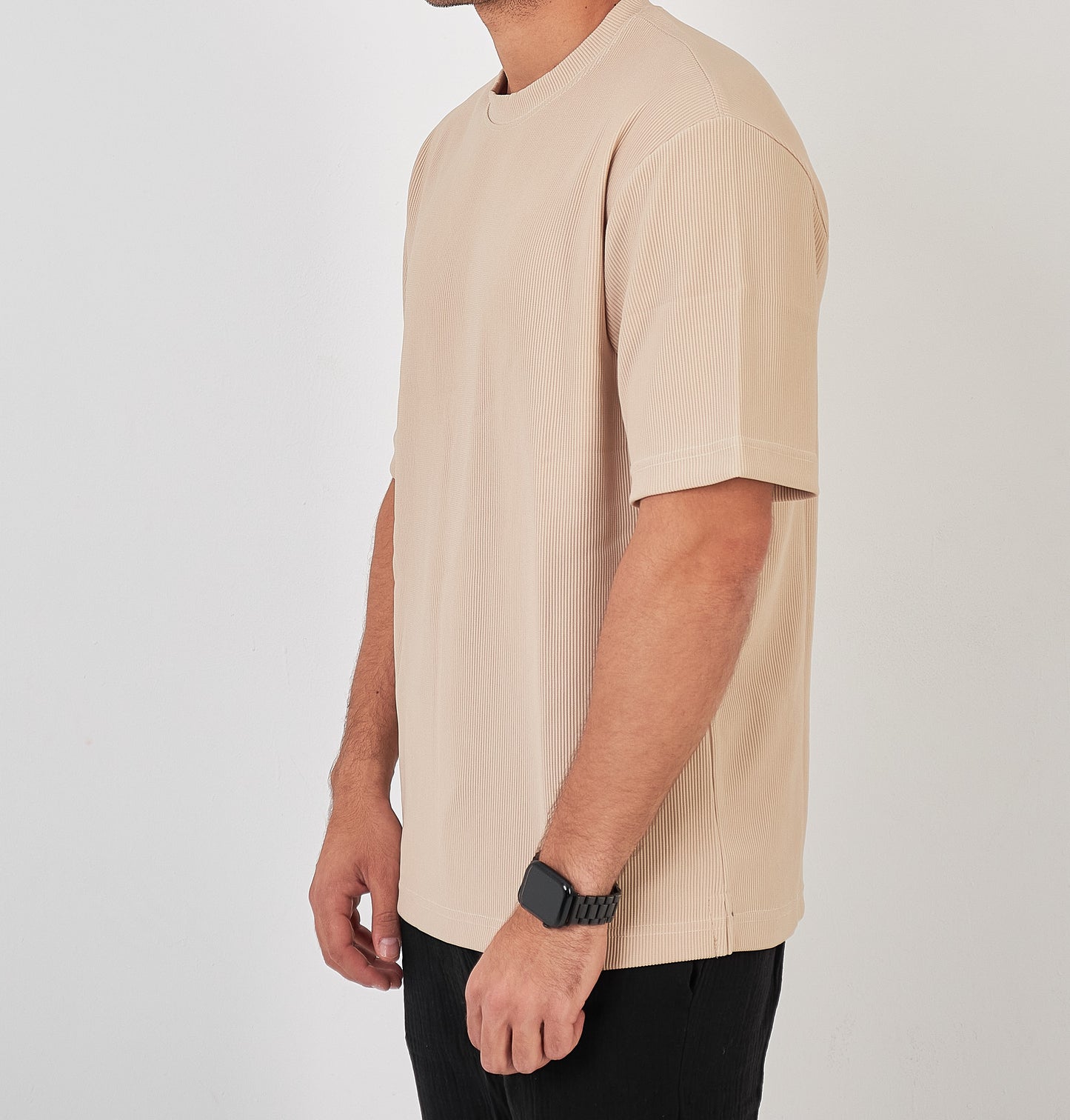 Oversized Basic T-shirt Beige