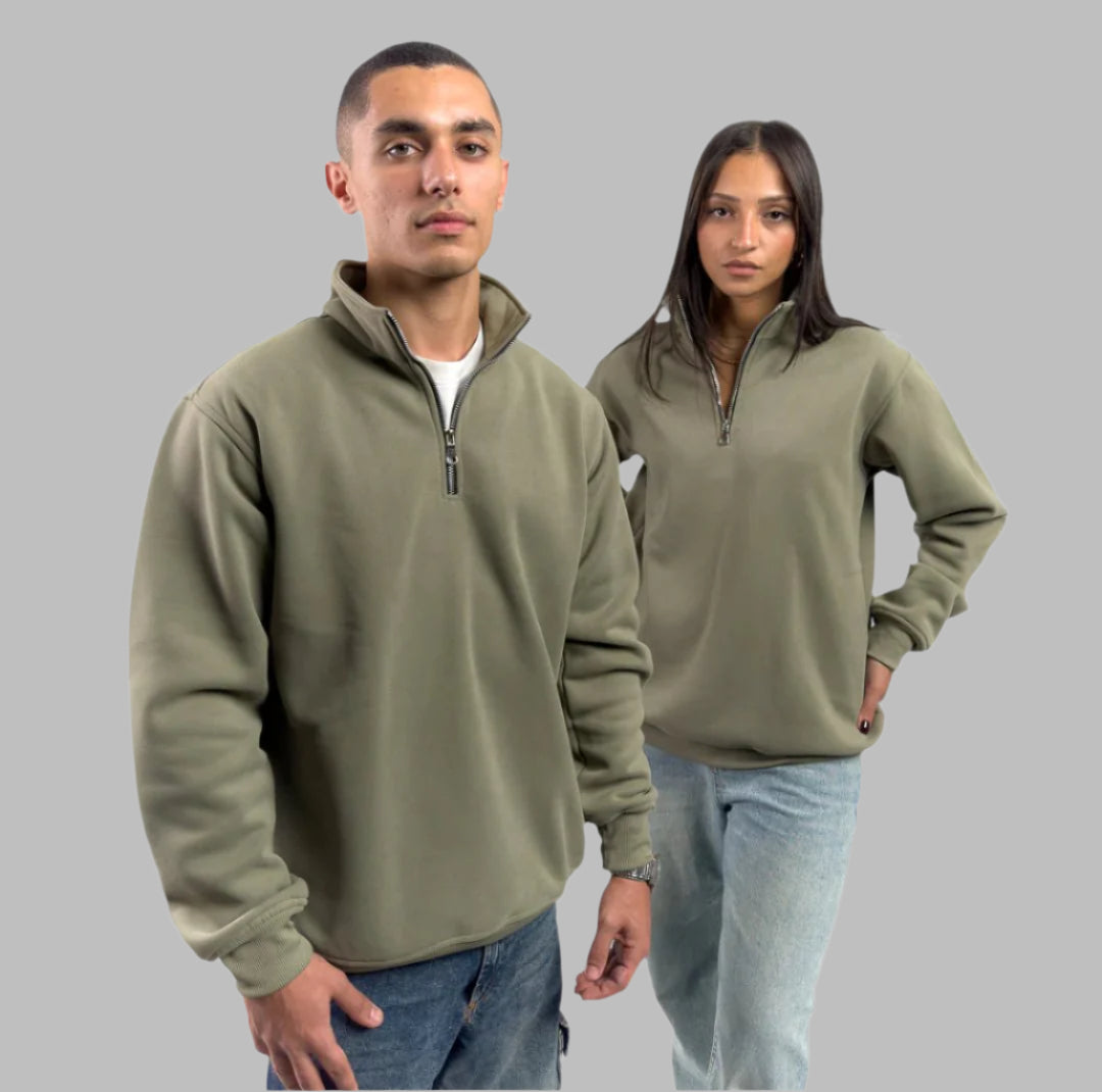 Half Zipper - Greyish